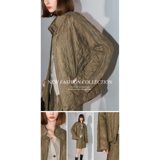 COCOBELLA[莱赛尔]新中式复古炒色轻型棉服国风绗缝棉衣MF7002 商品图1