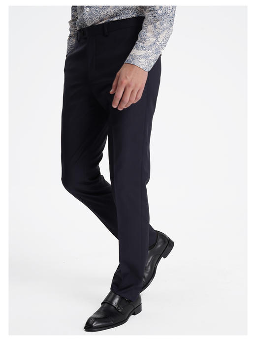 callisto高阶商务系列桑葚蓝进口绵羊毛西裤 商品图3