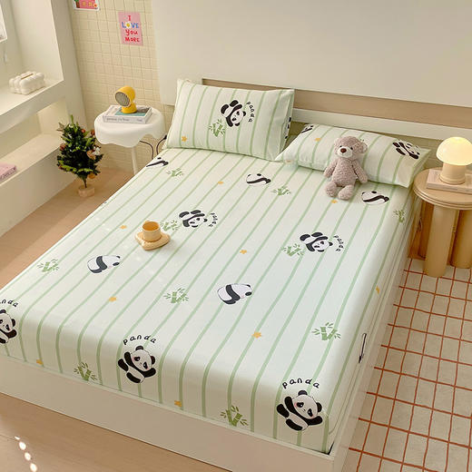 自然醒A类全棉老粗布床笠罩纯棉床垫保护罩全包宿舍单人床单枕套席梦思隔脏套NH177 商品图1