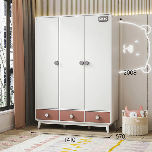 喜梦宝衣柜全实木衣柜现代简约卧室大容量衣橱主卧家具大储物柜 商品图1