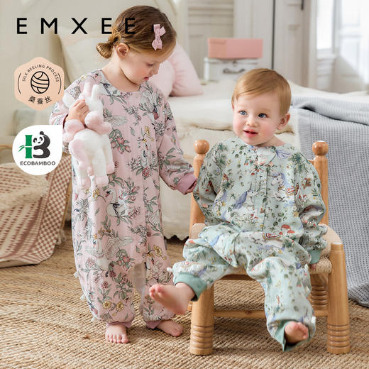 【宝宝安睡】EMXEE嫚熙婴儿睡袋宝宝桑蚕丝四季通用春秋款儿童防踢被 商品图5