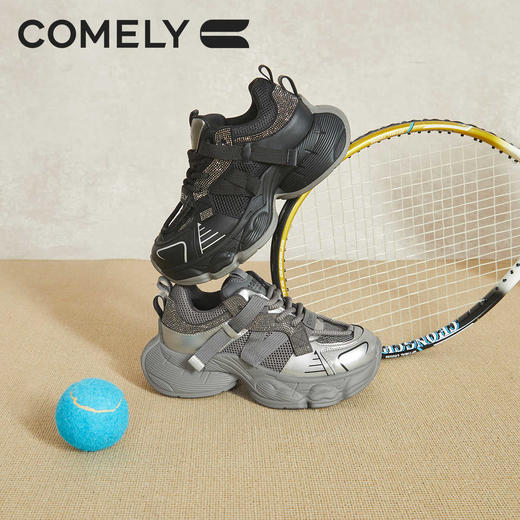 康莉KKF5A019厚底老爹鞋秋季新款简约时尚户外街头运动松糕运动鞋 商品图4