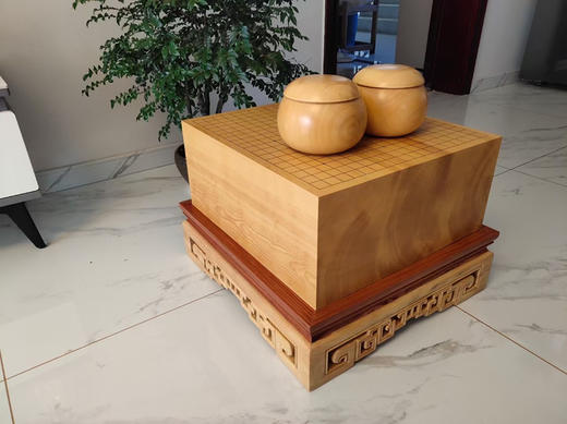 本榧无瑕疵精品、含本榧罐和花梨木底座。稀有规格44cm×47cm×20.3cm 商品图1