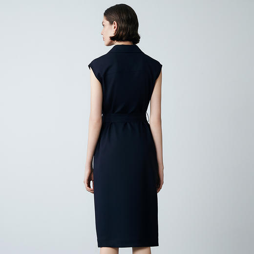 EITIE爱特爱夏季新款飞袖显瘦通勤百搭收腰连衣裙7707430 商品图4