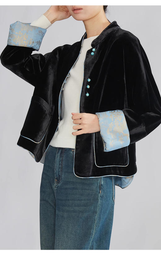 裁缝学苑AS428 新中式真丝外套丝绒缎外套纸样桑蚕丝打版裁剪样板 商品图2