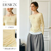 OLrain欧芮儿黄色法式T恤女春季2025新款假两件一字领温柔风上衣 商品缩略图1