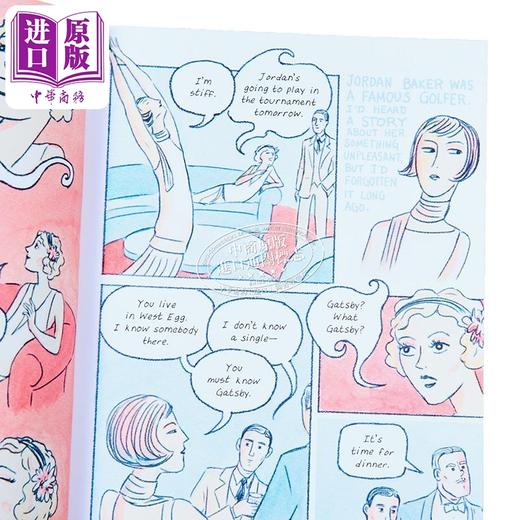 【中商原版】了不起的盖茨比 青少年图画版 漫画改编 The Great Gatsby A Graphic Novel Adaptation Woodman Maynard 商品图2