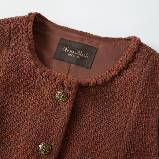 ROMI STUDIO“法式优雅”绵羊毛混纺粗花呢小香风马甲 RW24ASZ0389 商品图6