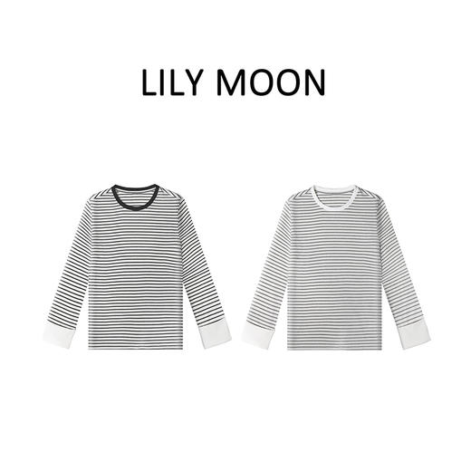 【热卖爆款】LILYMOON天丝羊毛条纹衬衫袖宽松T恤---现货 商品图3