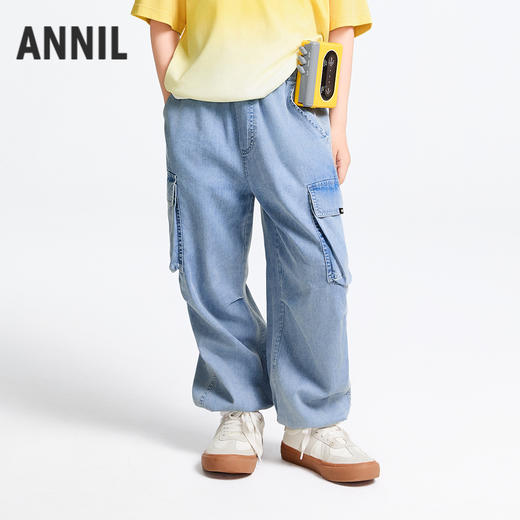 男童全腰牛仔单裤春季新款安奈儿童装实体店同款AB516602 商品图1