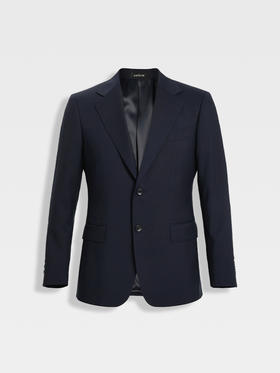 callisto高阶商务系列桑葚蓝绵羊毛西服