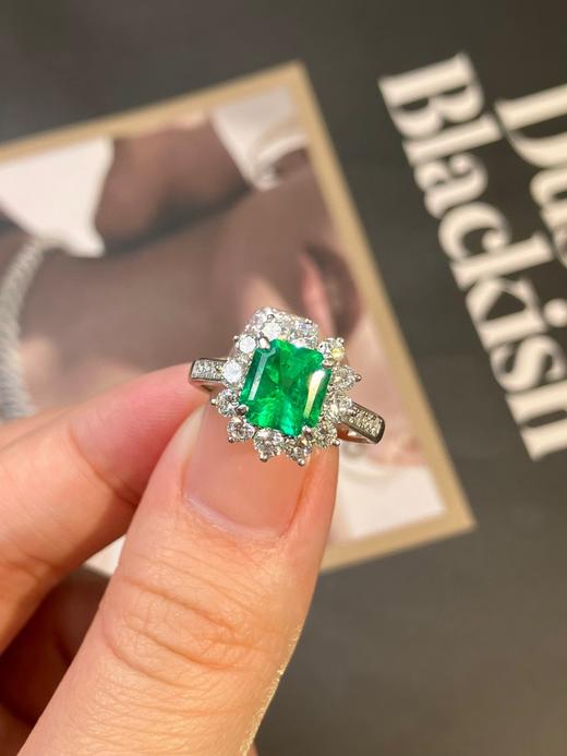 1.67ct刻面祖母绿戒指 商品图0