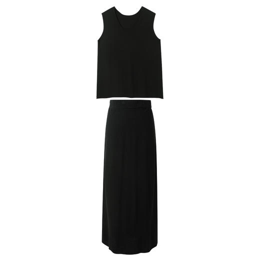 【亚麻】三彩2025春季新款针织套装无袖套头衫半身裙长裙两件套S 商品图4