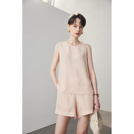 真丝背心女2025春夏新款新中式定织面料19姆米冠乐绉打底内搭上衣 商品图3