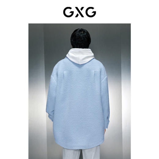 GXG男装 天蓝羊羔毛长款大衣 冬季热卖天蓝羊羔毛长款大衣GEX12627544 商品图3
