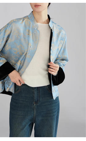 裁缝学苑AS428 新中式真丝外套丝绒缎外套纸样桑蚕丝打版裁剪样板