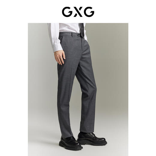 GXG男装 交错隐格提花小脚西裤 冬季热卖休闲裤西裤GEX11415994 商品图3