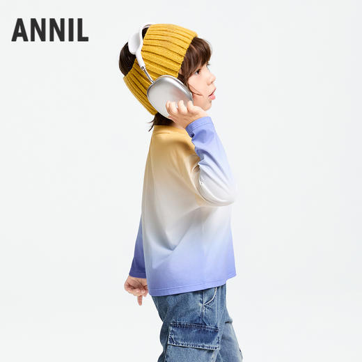 男童圆领SORONA长袖T恤春季新款安奈儿童装实体店同款XB511556 商品图1