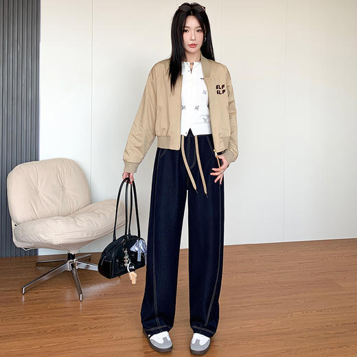 【高腰阔腿 宽松百搭】SIIJJEYY枝辑 春夏修容线香蕉牛仔裤 2507 商品图10