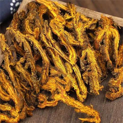 黄连黄芩黄柏茶三黄汤中药材野生川刺鸡爪黄莲根黄苓黄岑片粉500g 商品图3