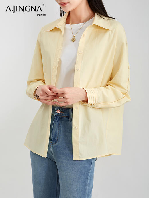 【百搭单品】阿菁娜高智感经典初春衬衫F30C209007 商品图3
