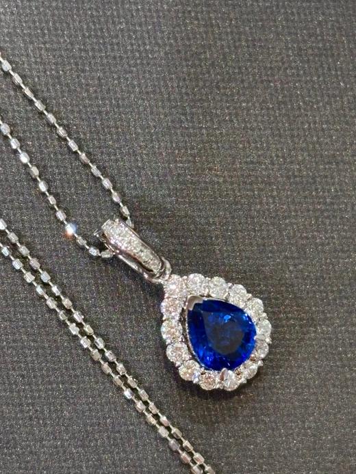 1.27ct刻面蓝宝石吊坠 商品图2