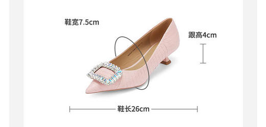 westory秋季新款法式优雅细高跟尖头包头浅口单鞋W24CE74381 商品图5