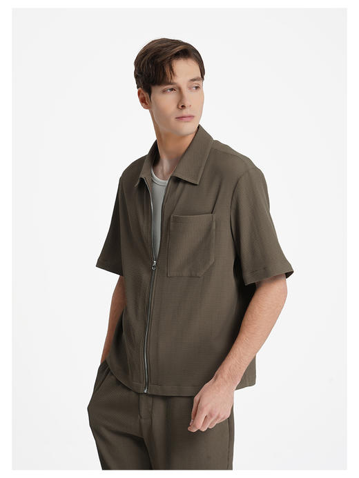 callisto启程系列绿调咖色外套 商品图3