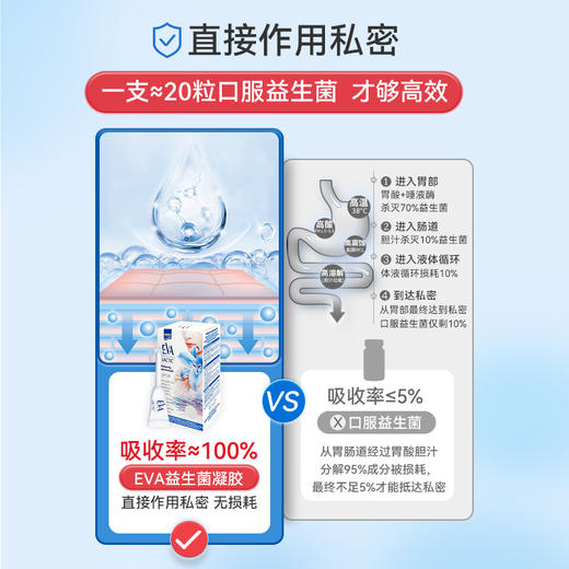 希腊EVA女性益生菌凝胶 私密护理保养清洁 进口乳酸杆菌 9支盒 商品图2