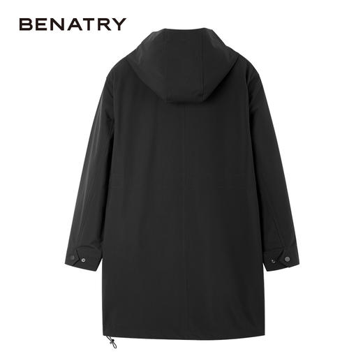 贝纳川时尚连帽大口袋防风中长款风衣外套120117007402 商品图1