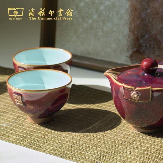 【商务印书馆涵芬文创】钧瓷套装（一壶两杯） 商品图2