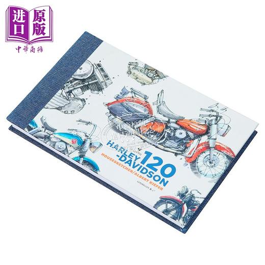 【中商原版】【法文版】哈雷120周年手绘图册 英法双语版 手风琴书 HARLEY DAVIDSON 120 法文原版 Albert Kiefer 商品图1