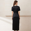 EITIE爱特爱夏季新品纯色百搭洋气褶皱收腰连衣裙7707437 商品缩略图6