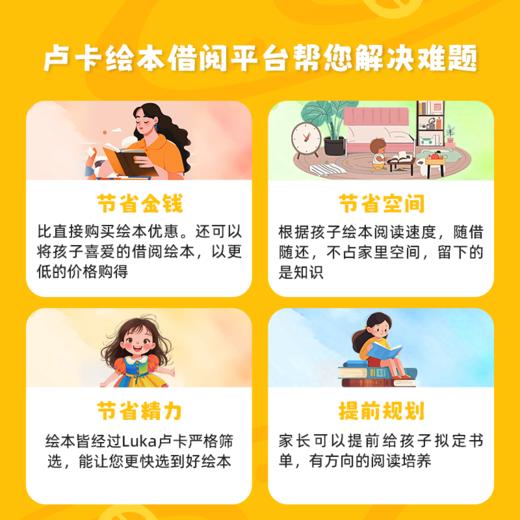 Luka卢卡绘本借阅服务会员2.0 解放父母 培养孩子独立看书习惯（本卡不含绘本押金200元） 商品图1