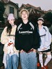 Lemanism/DJBL-LG8022002/三条杠撞色v领卫衣 商品缩略图0