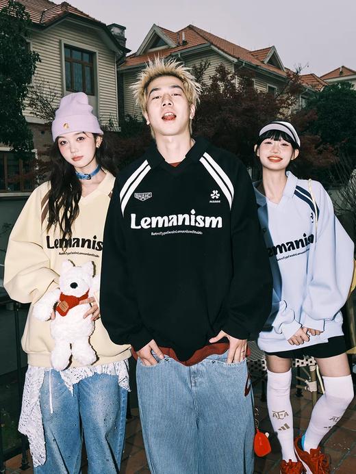 Lemanism/DJBL-LG8022002/三条杠撞色v领卫衣 商品图0