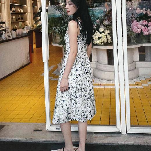 顺丰包邮洛诗琳35639春夏显瘦气质蚕丝混纺印花吊带连衣裙0737 商品图3