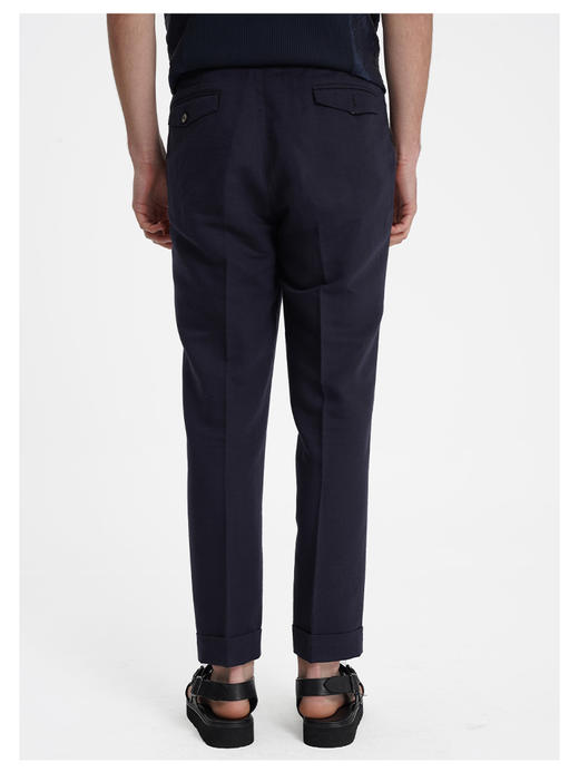 callisto桑葚蓝棉麻混纺休闲裤 商品图4