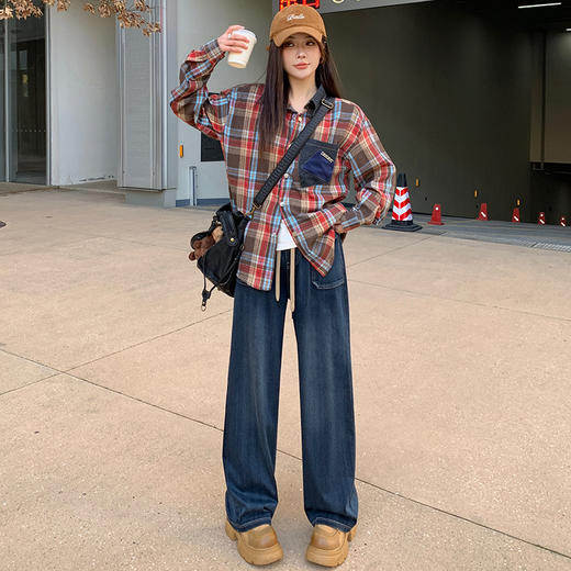 【显高显瘦 修饰腿型】SIIJJEYY枝辑 春夏法式口袋直筒牛仔裤2503 商品图10