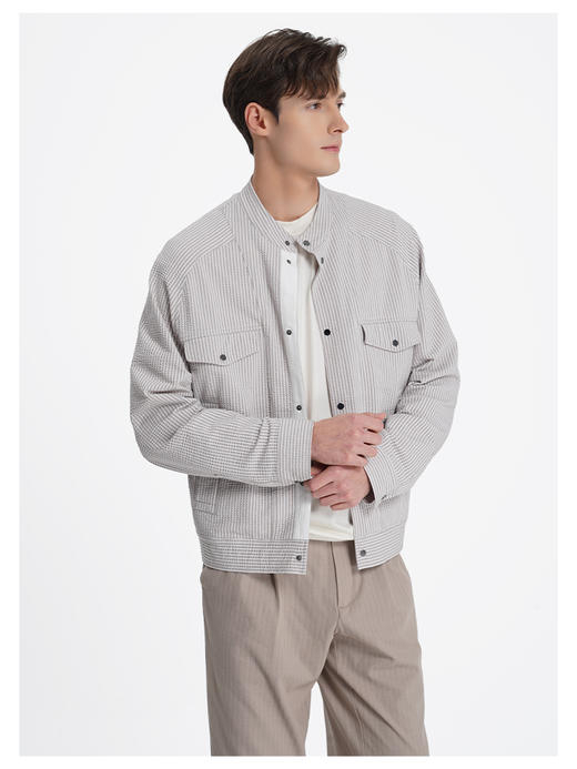 callisto看见系列水雾灰小立领外套 商品图3