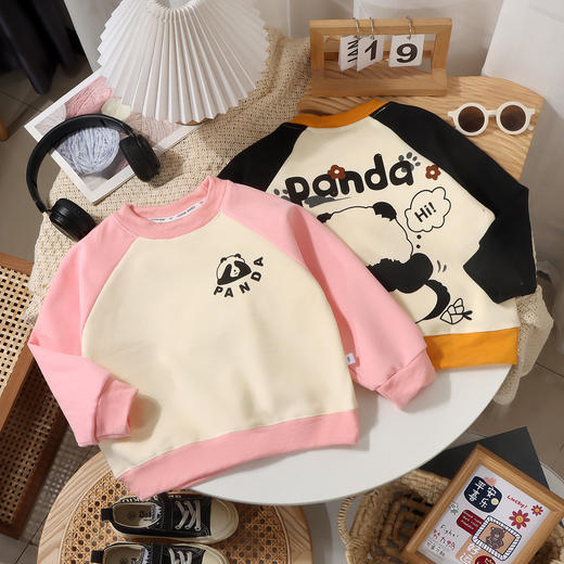 【26.9起！】开春童装看这边👉春款儿童卡通印花套装时尚可爱长袖男童女童卫衣POLO杉开衫 商品图0