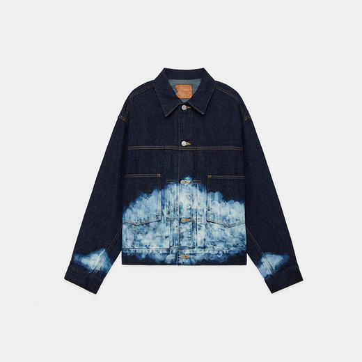 Markaware SHORT DENIM JACKET 有机棉丝绸混纺褪色加工牛仔夹克 商品图0