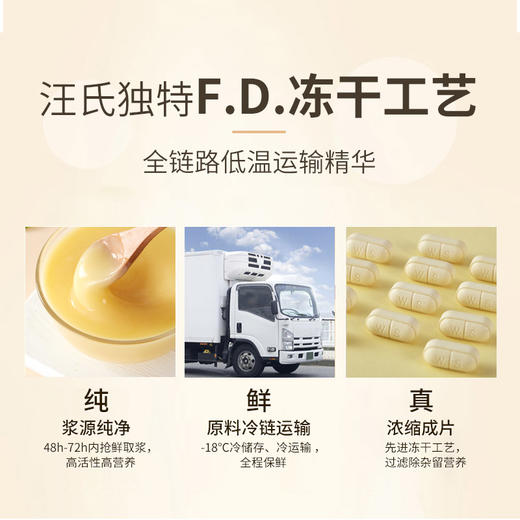 汪氏蜂王浆片状制品5.0 蜂王浆片50g/瓶 商品图3