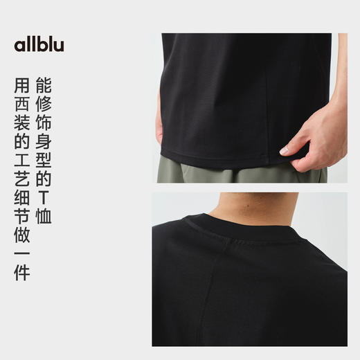 【春Vol.3】allblu"像PS一样显瘦"25春夏｜男士PS T恤｜西装裁剪｜高支棉短袖TZY 商品图1