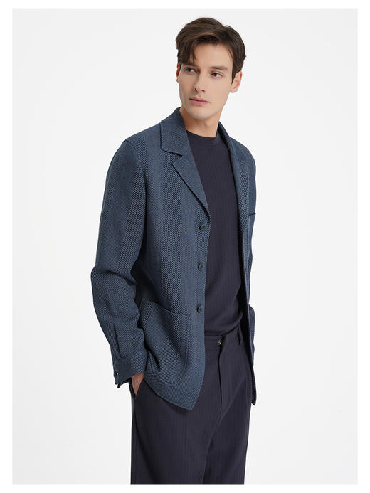 callisto桑葚蓝意大利绵羊毛混纺外套 商品图3