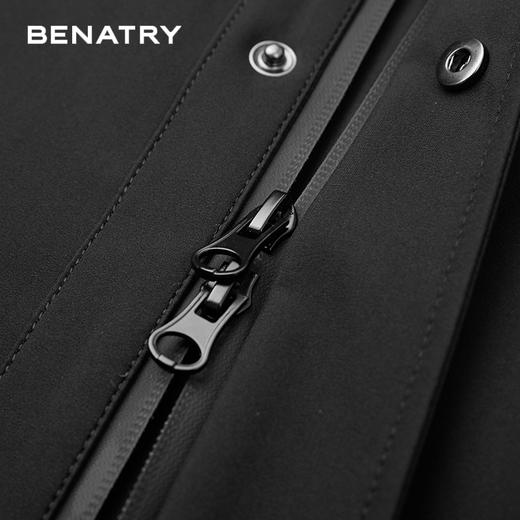 贝纳川时尚连帽大口袋防风中长款风衣外套120117007402 商品图3