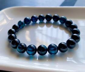 9mm单圈全色蓝碧玺手串