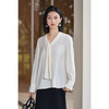 剩S 醋酸缎面垂感衬衫 米思阳2026春季新款轻奢高级感系带上衣女5992 商品缩略图2