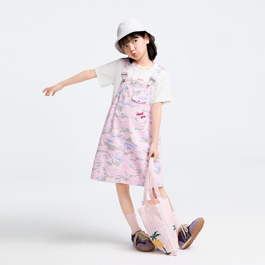 女童梭织背带连衣裙春季新款安奈儿童装实体店同款AG513548 商品图3