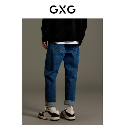 GXG男装 经典水洗直筒牛仔裤 秋季热卖牛仔裤GEX10514013 商品图3